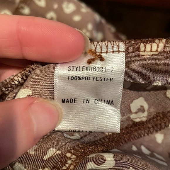 Jodifl Women's Long Sleeve Brown Dress Animal Print Belted Waist Small EUC - Picture 10 of 14